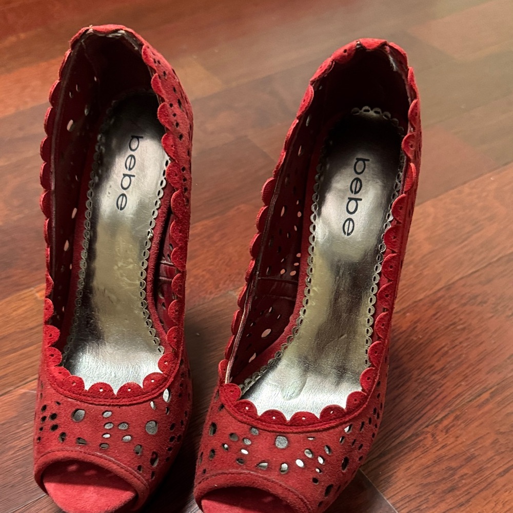 Bebe Scarlet Peep-Toe Heels